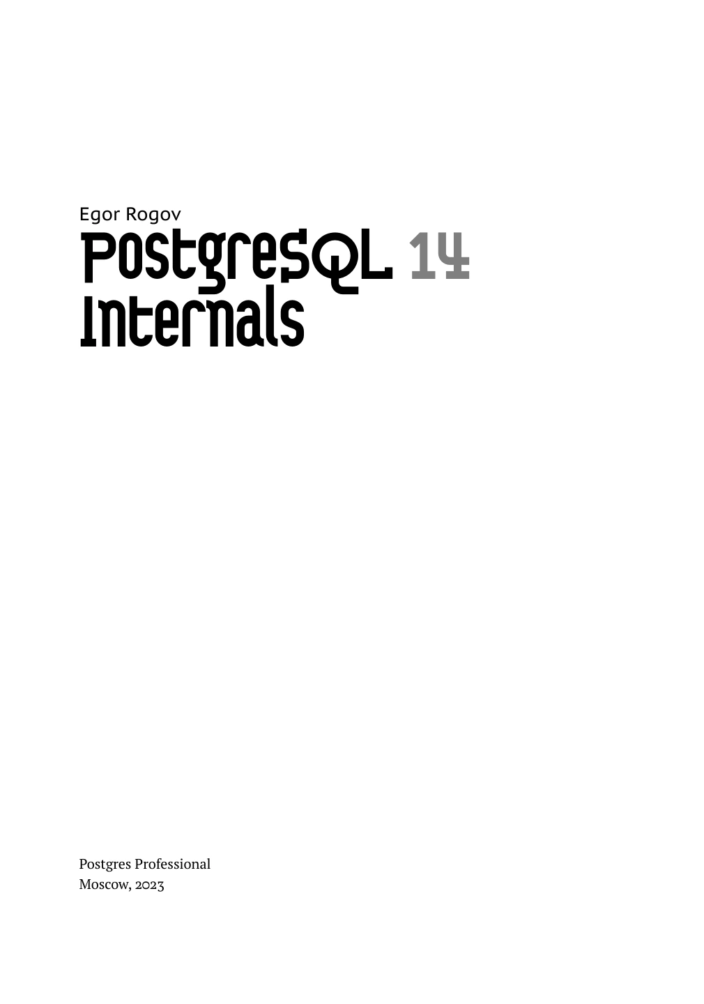 PostgreSQL 14 Internals 英文原版封面
